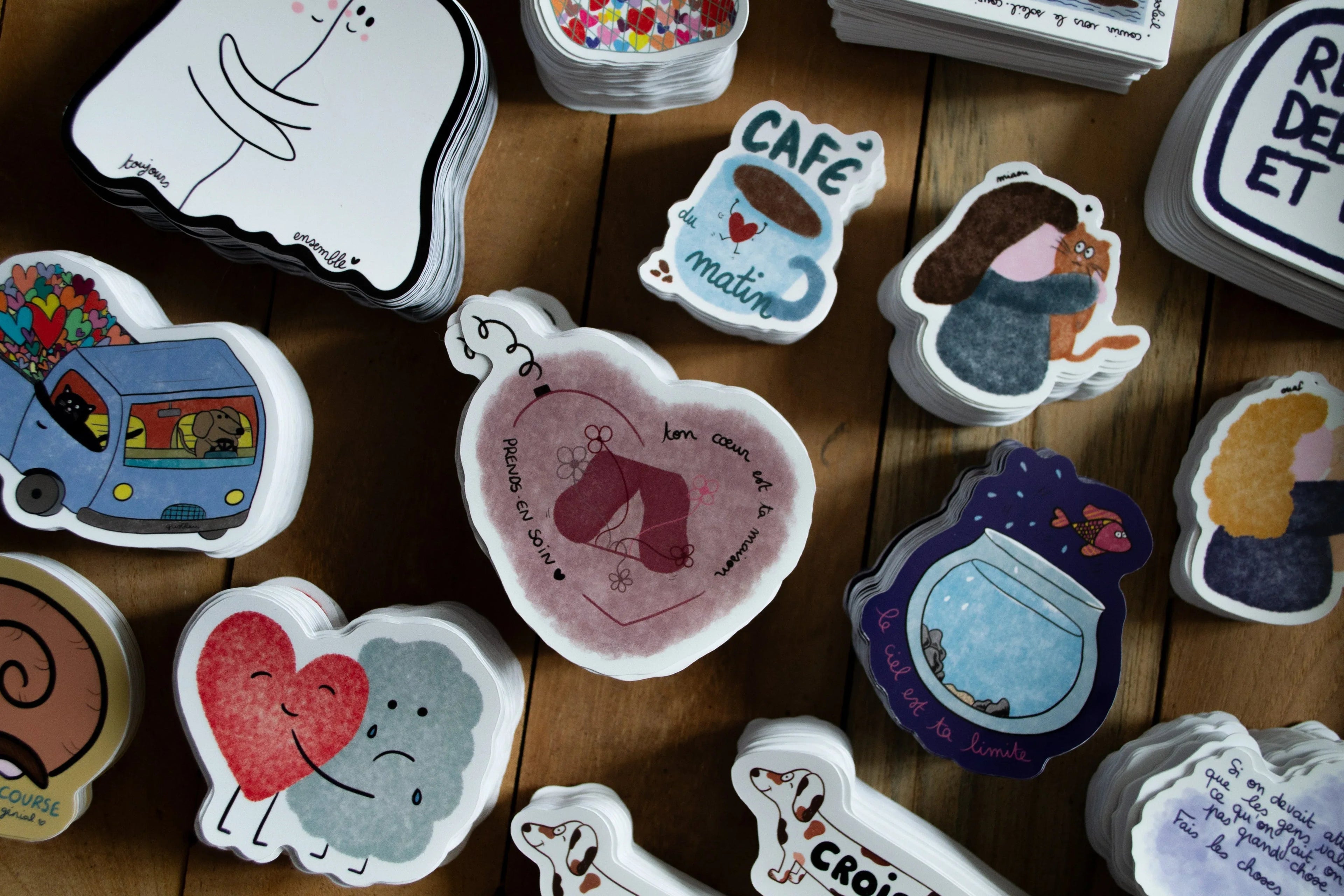 Stickers - autocollants - Grisbleu 