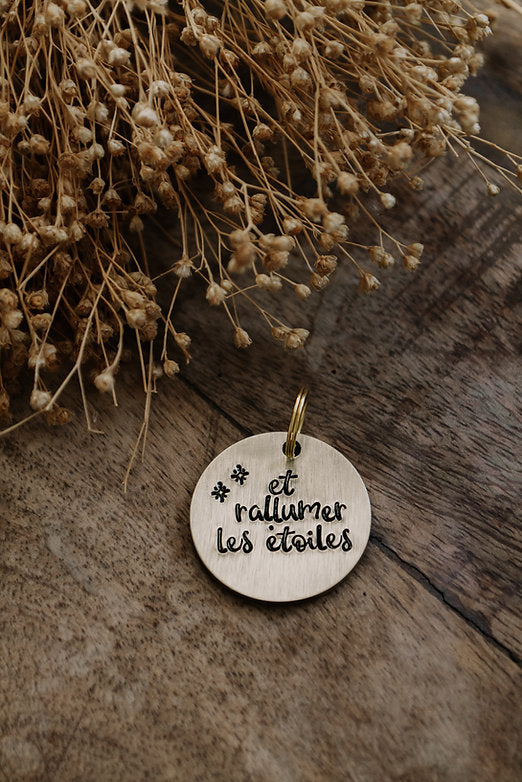 Modèles porte-clés gravés jolies citations -  sous le sable design 