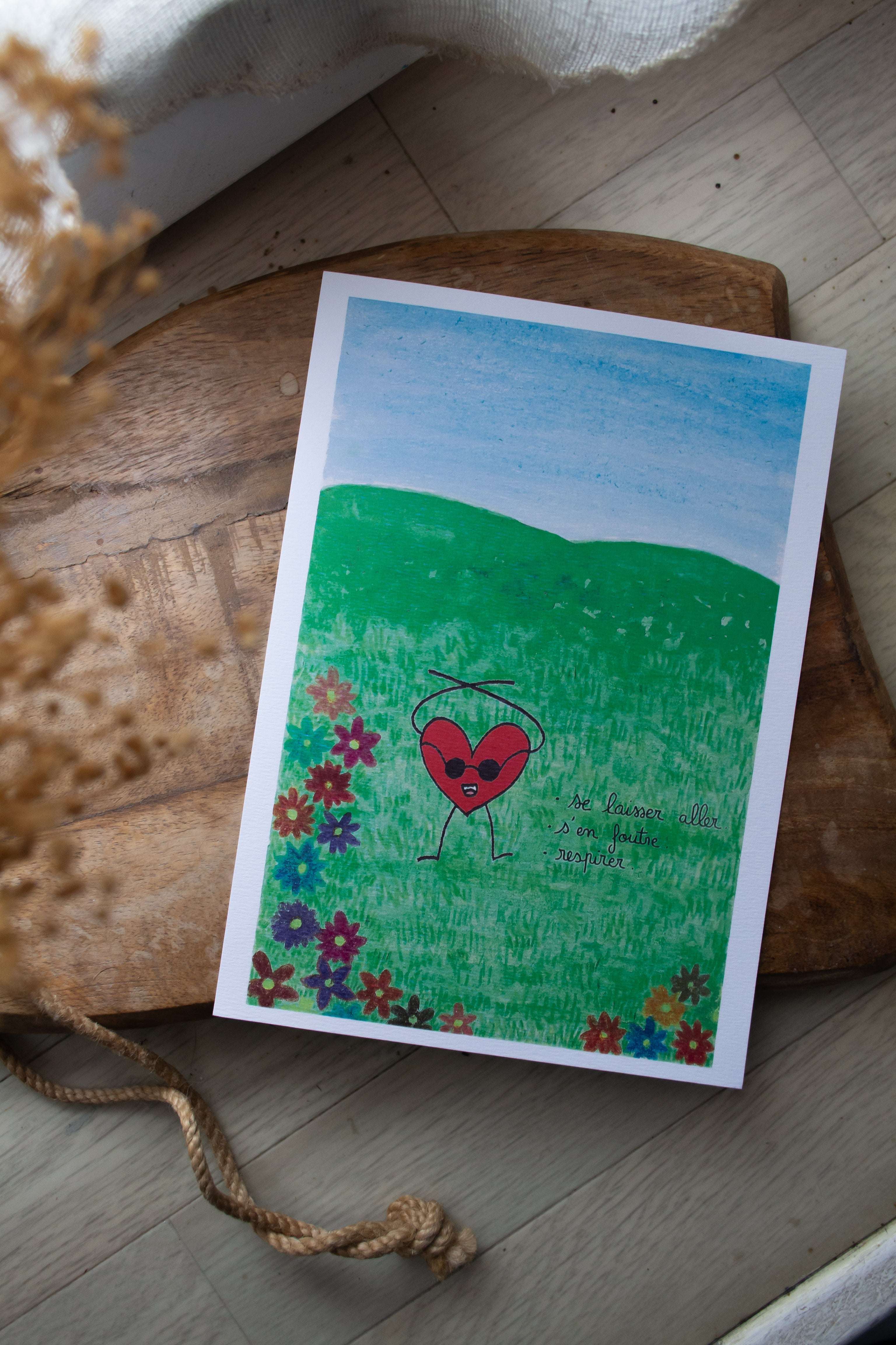 Illustration "Se laisser aller" - sous le sable design - grisbleu