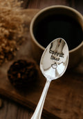Cuillère "COFFEE lover" - sous le sable design - grisbleu