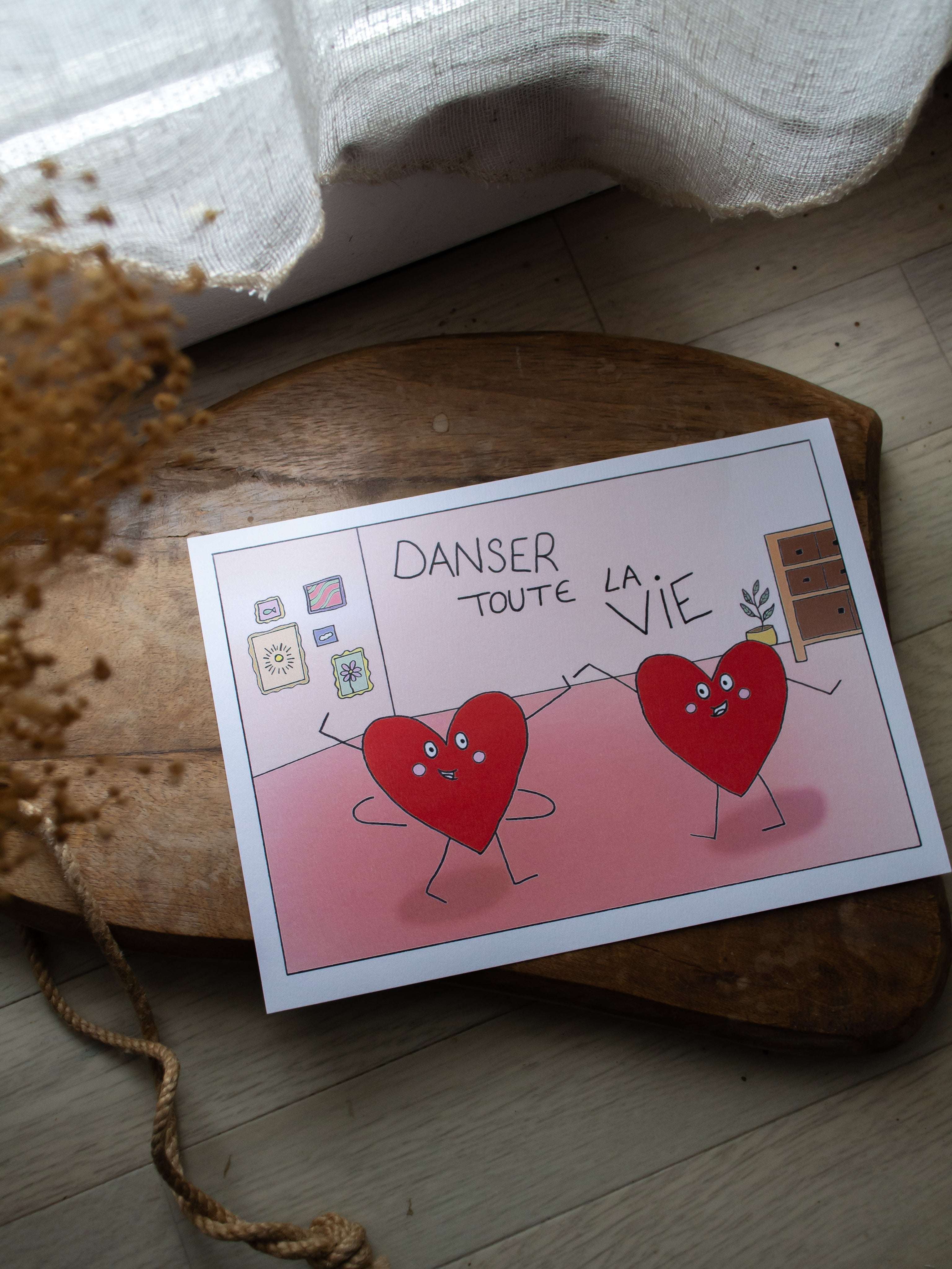 Illustration "DANSER TOUTE LA VIE" - sous le sable design - grisbleu