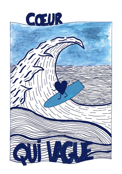 Illustration "COEUR QUI VAGUE"