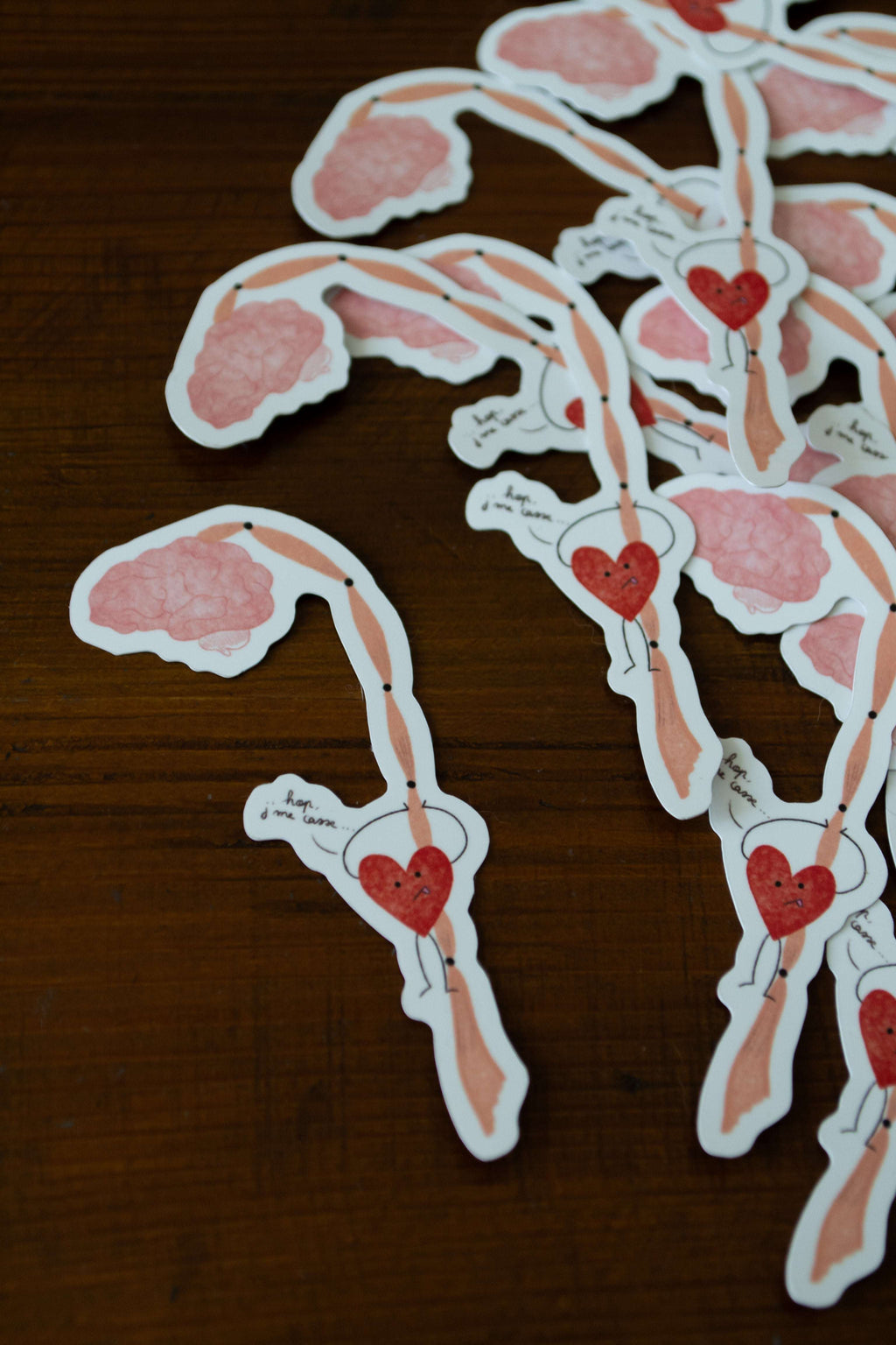 Stickers « allez hop j’me casse » - sous le sable design - grisbleu