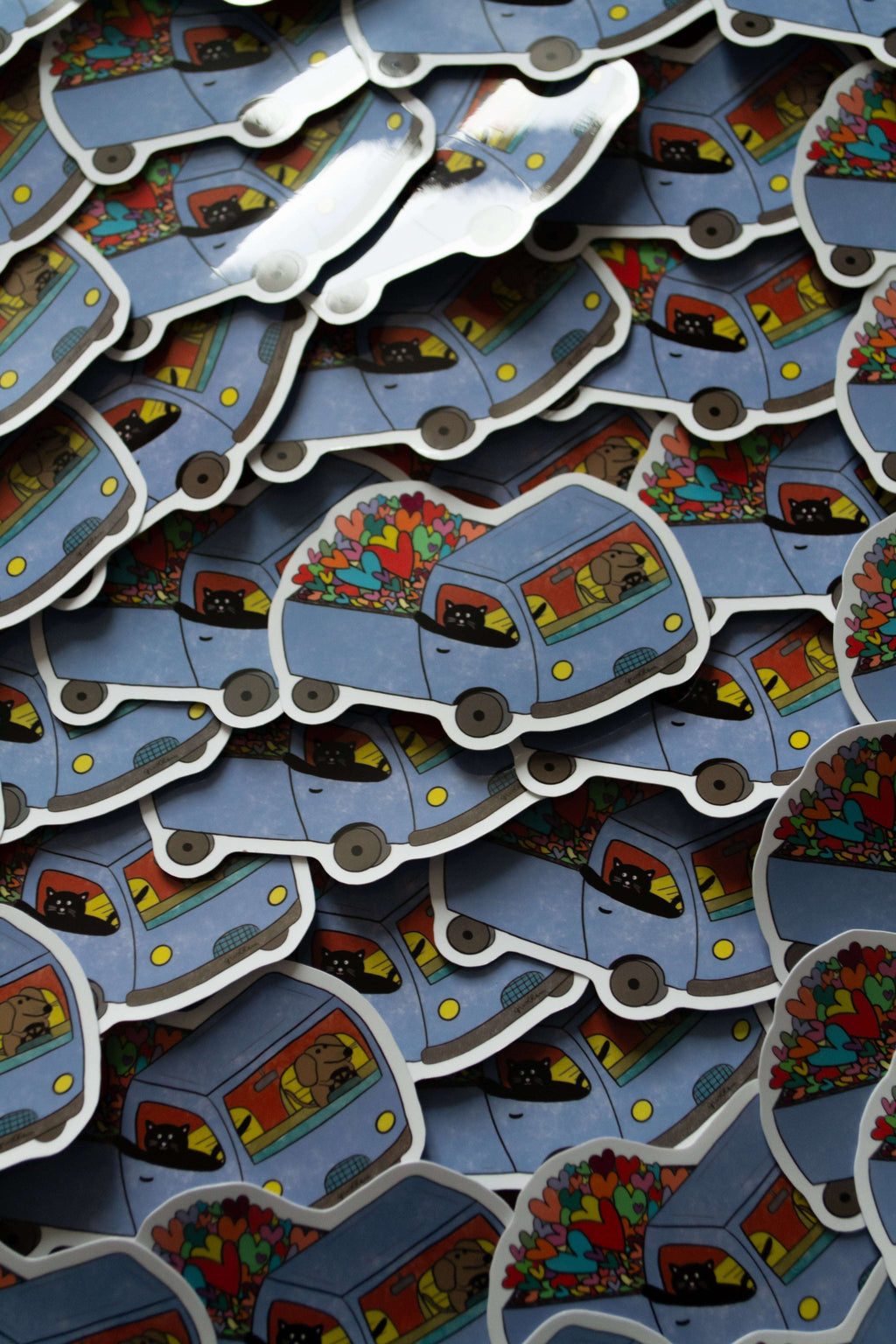 Stickers "Cargaison d'amour" - sous le sable design - grisbleu