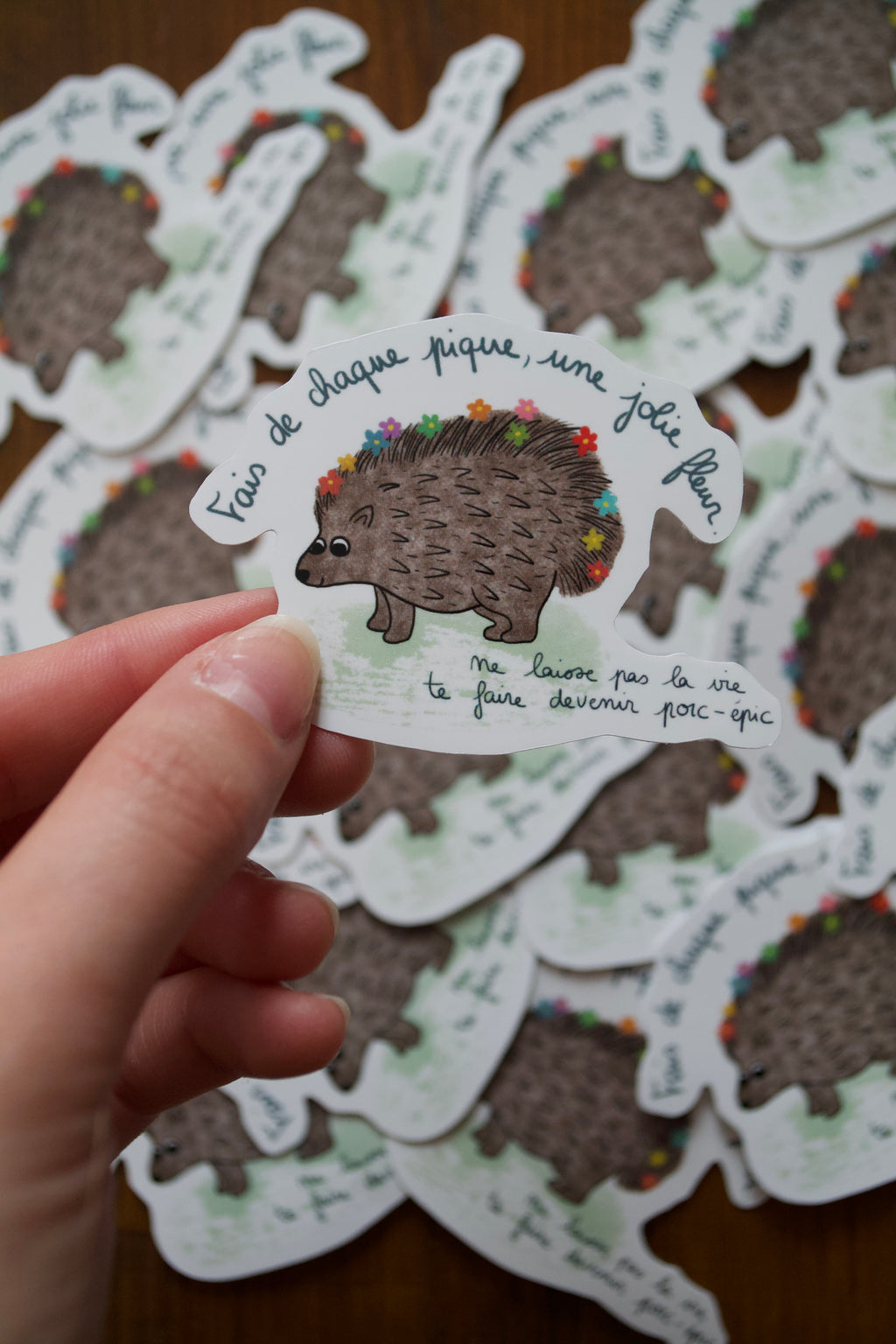 Stickers "Ne laisse pas la vie te faire devenir porc-épic"