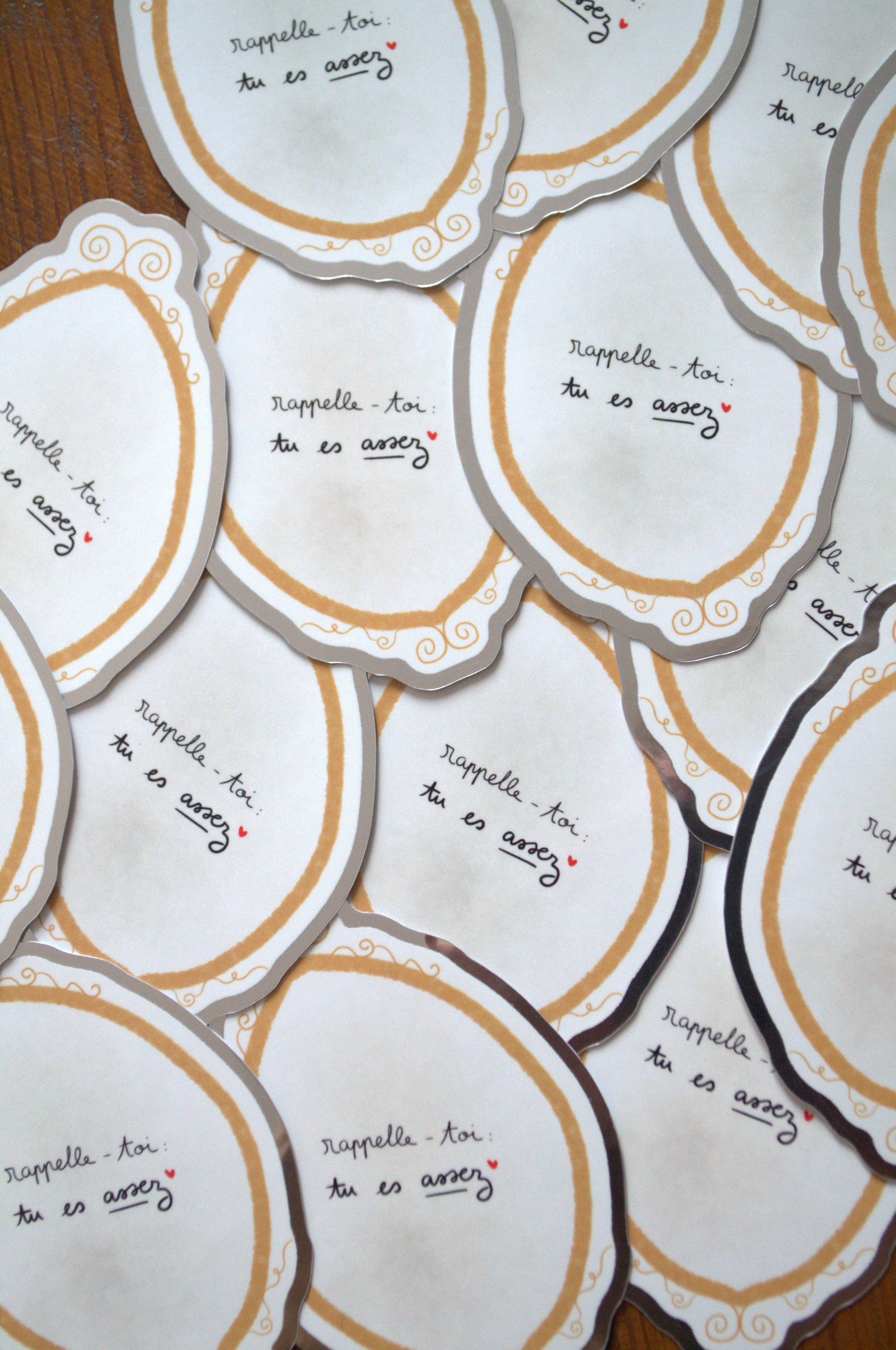 Stickers "rappelle toi : tu es assez"