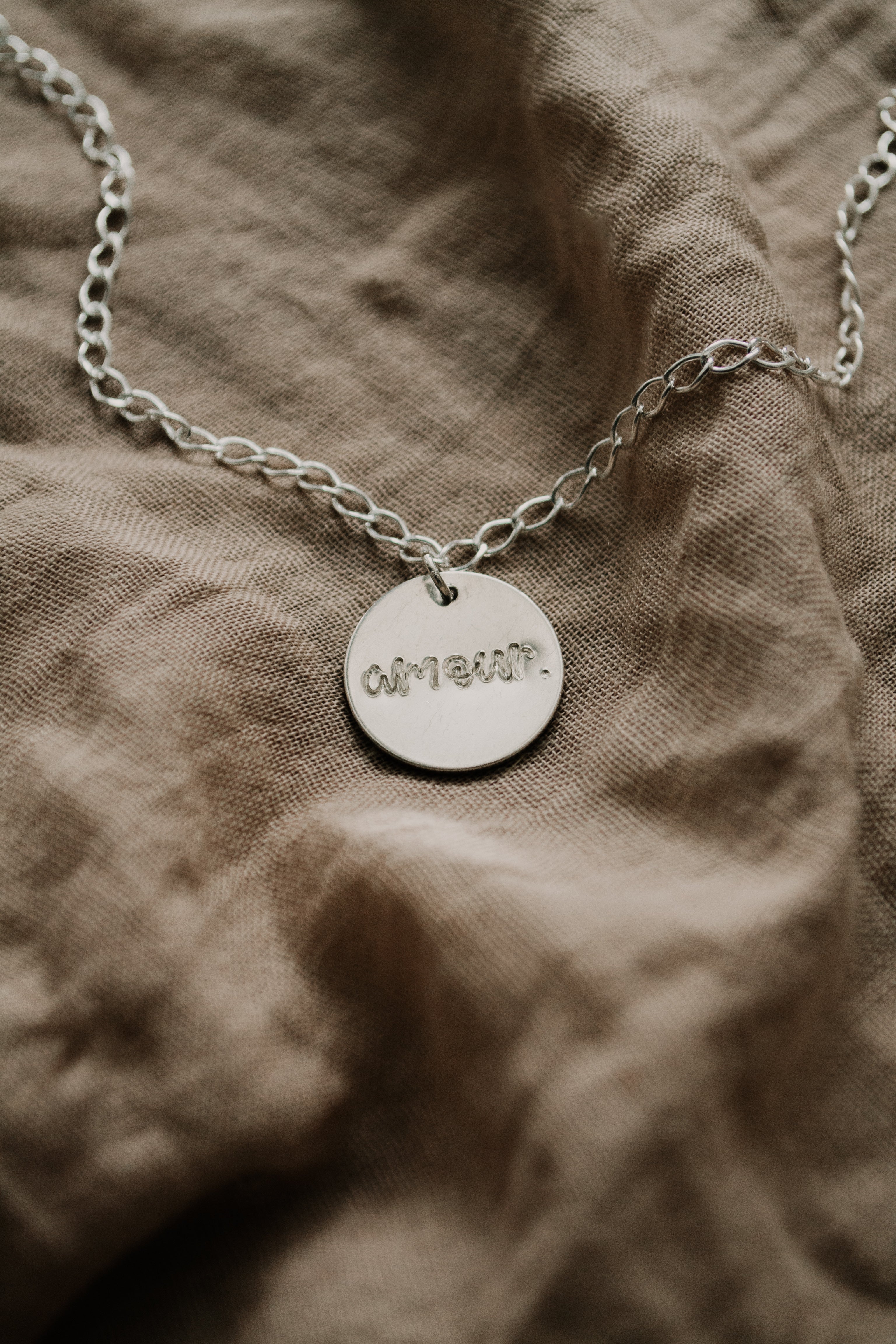 Bracelet "amour" - sous le sable design - grisbleu