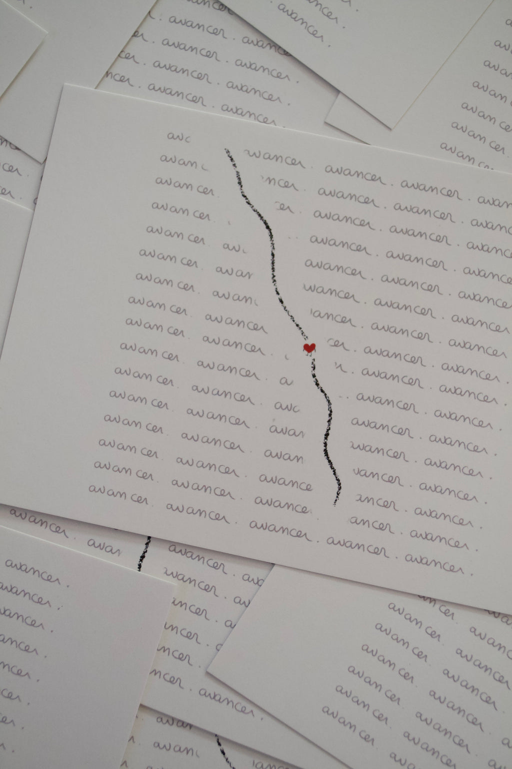 Carte "avancer avancer avancer"
