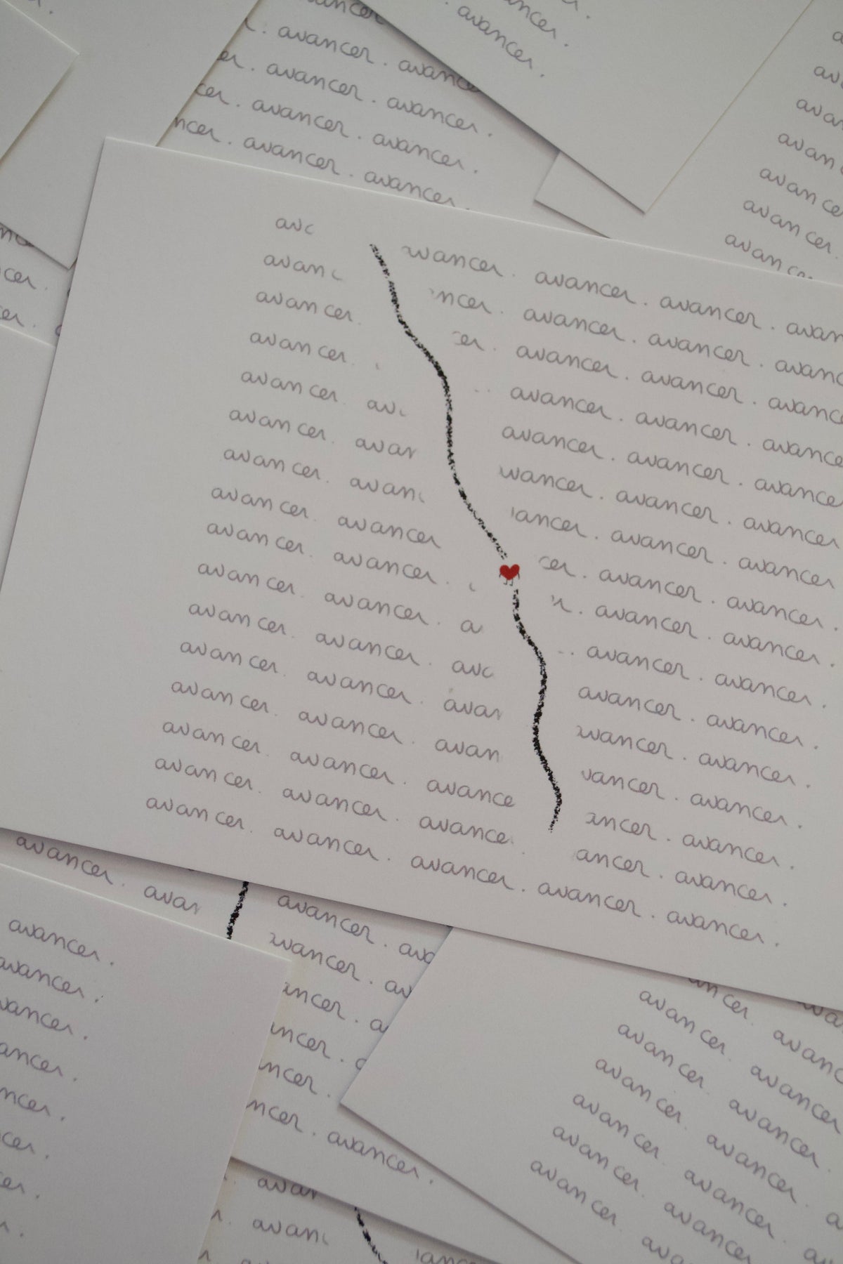 Carte "avancer avancer avancer"