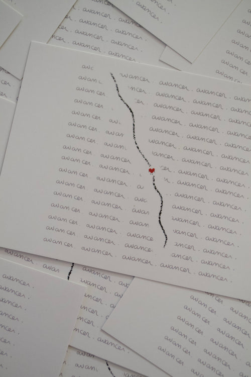 Carte "avancer avancer avancer"