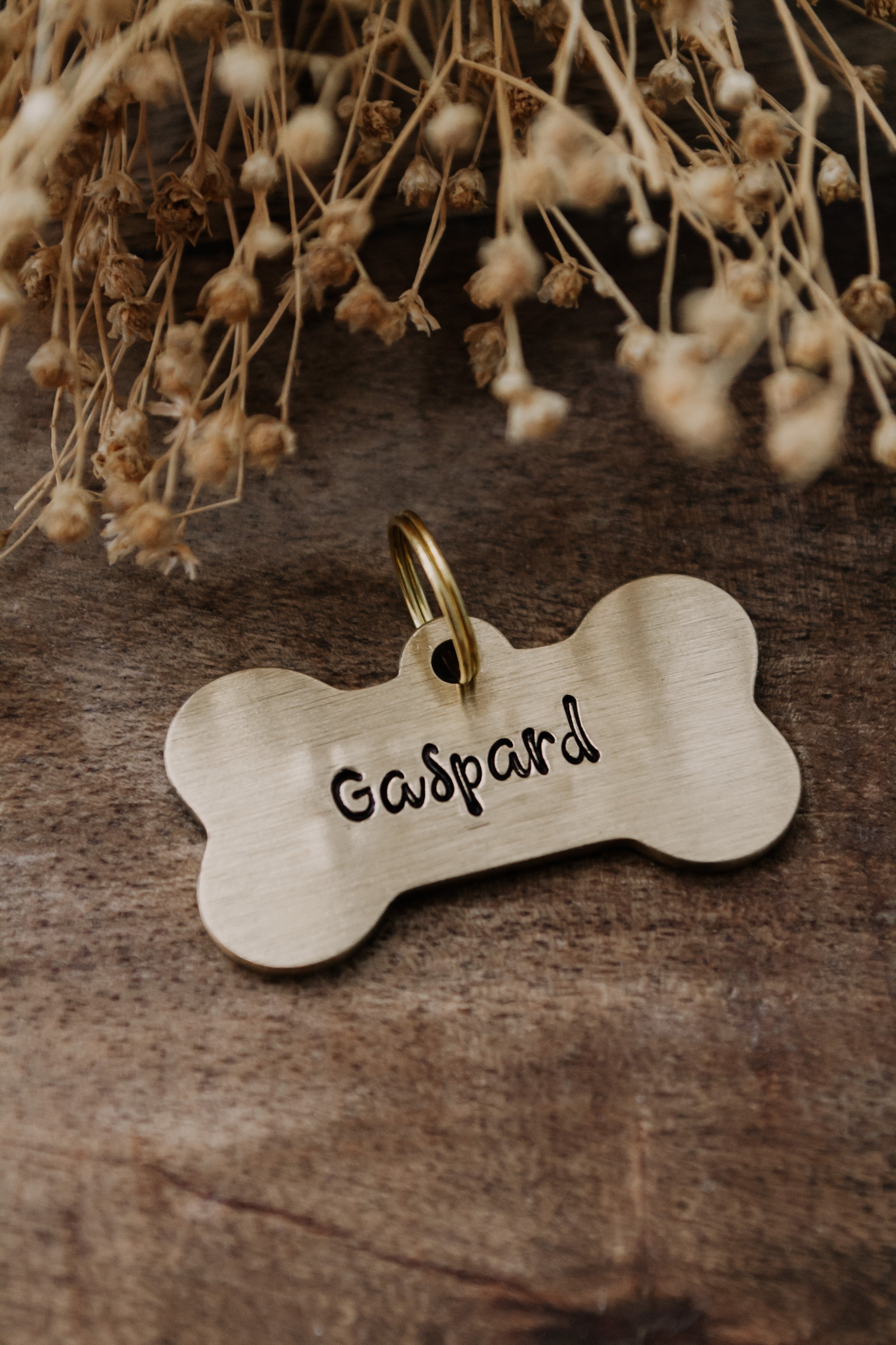 Personnalisation médaillon pour chien - sous le sable design - grisbleu