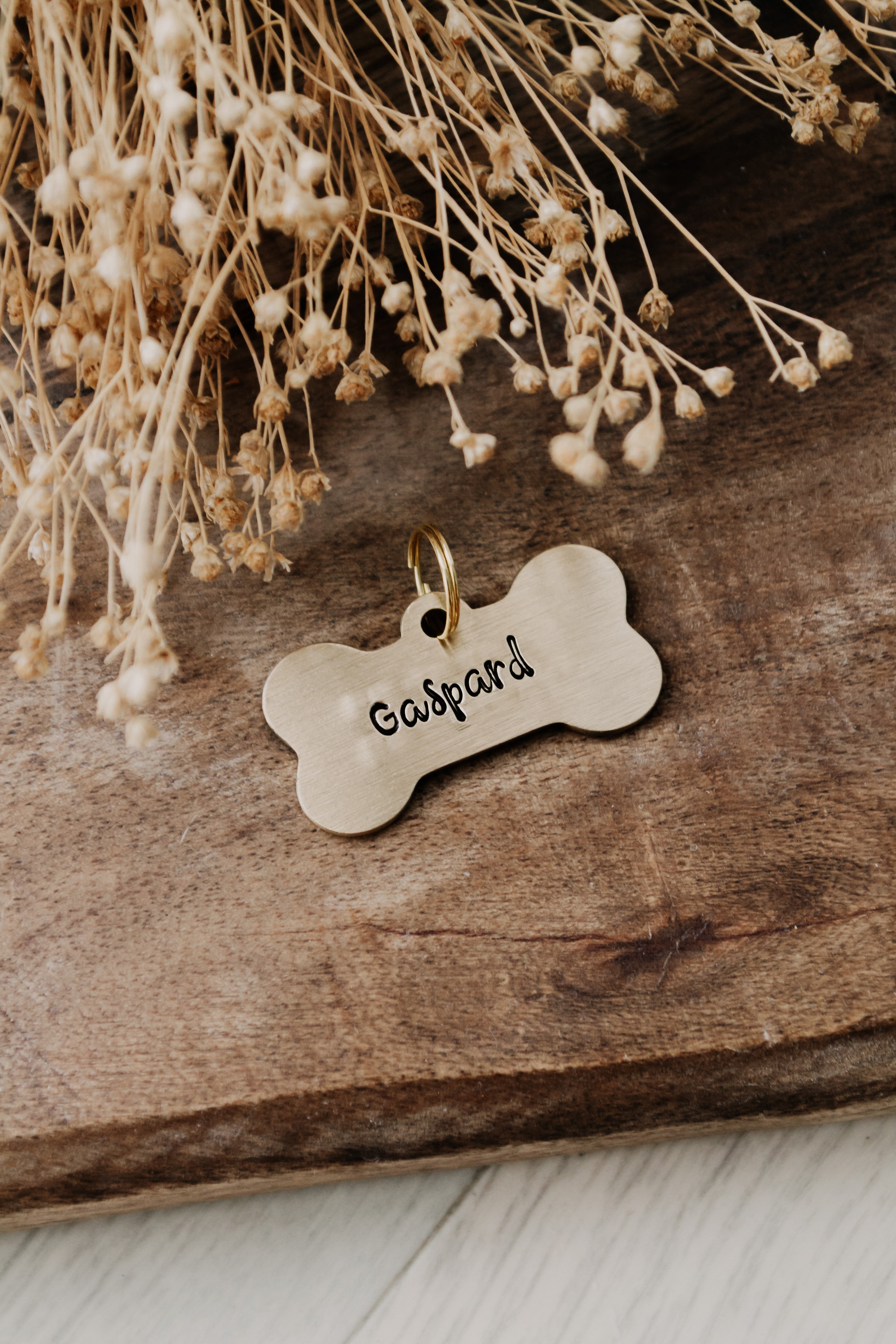 Personnalisation médaillon pour chien - sous le sable design - grisbleu