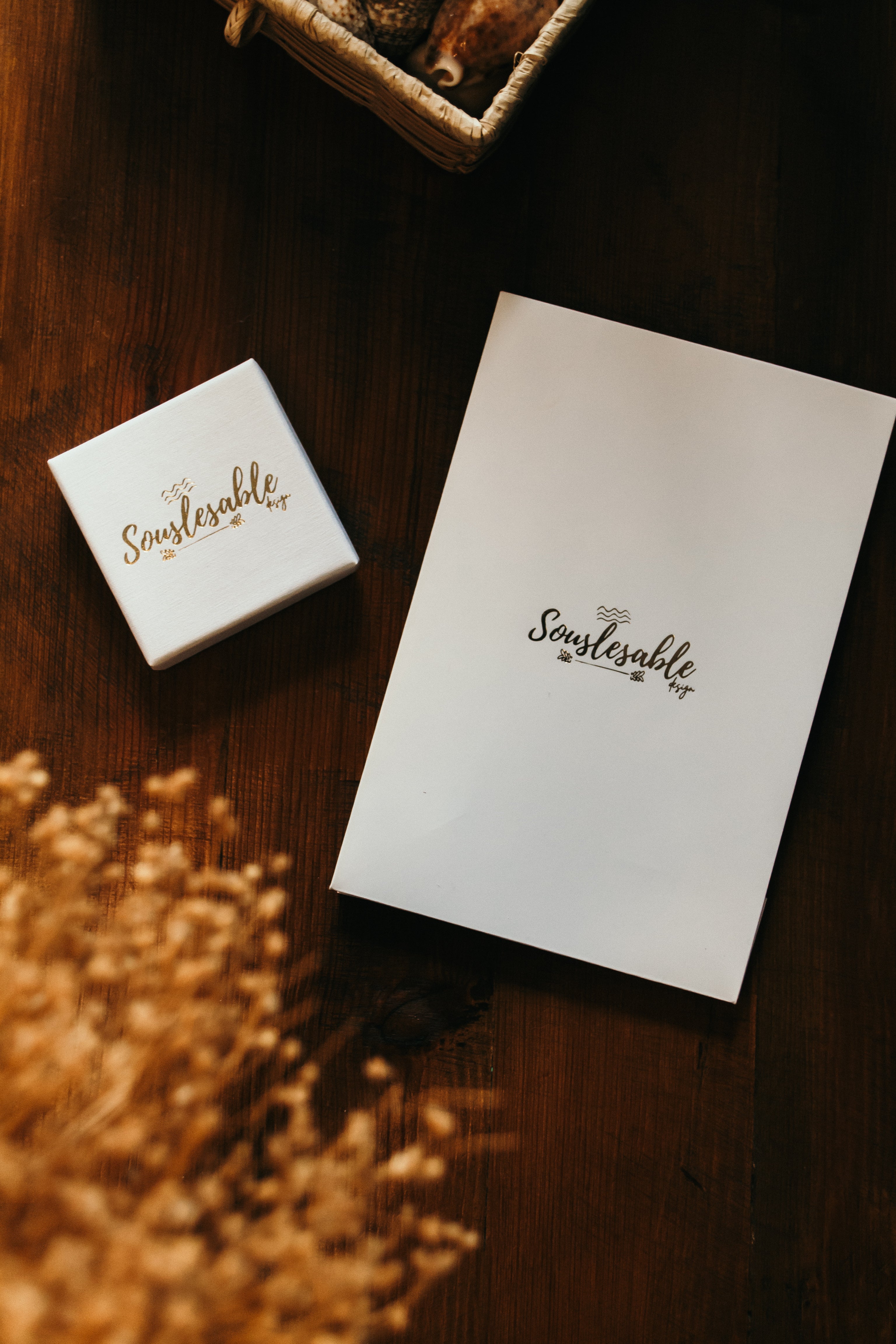 Bracelet "Au Creux du Cœur" - sous le sable design - grisbleu