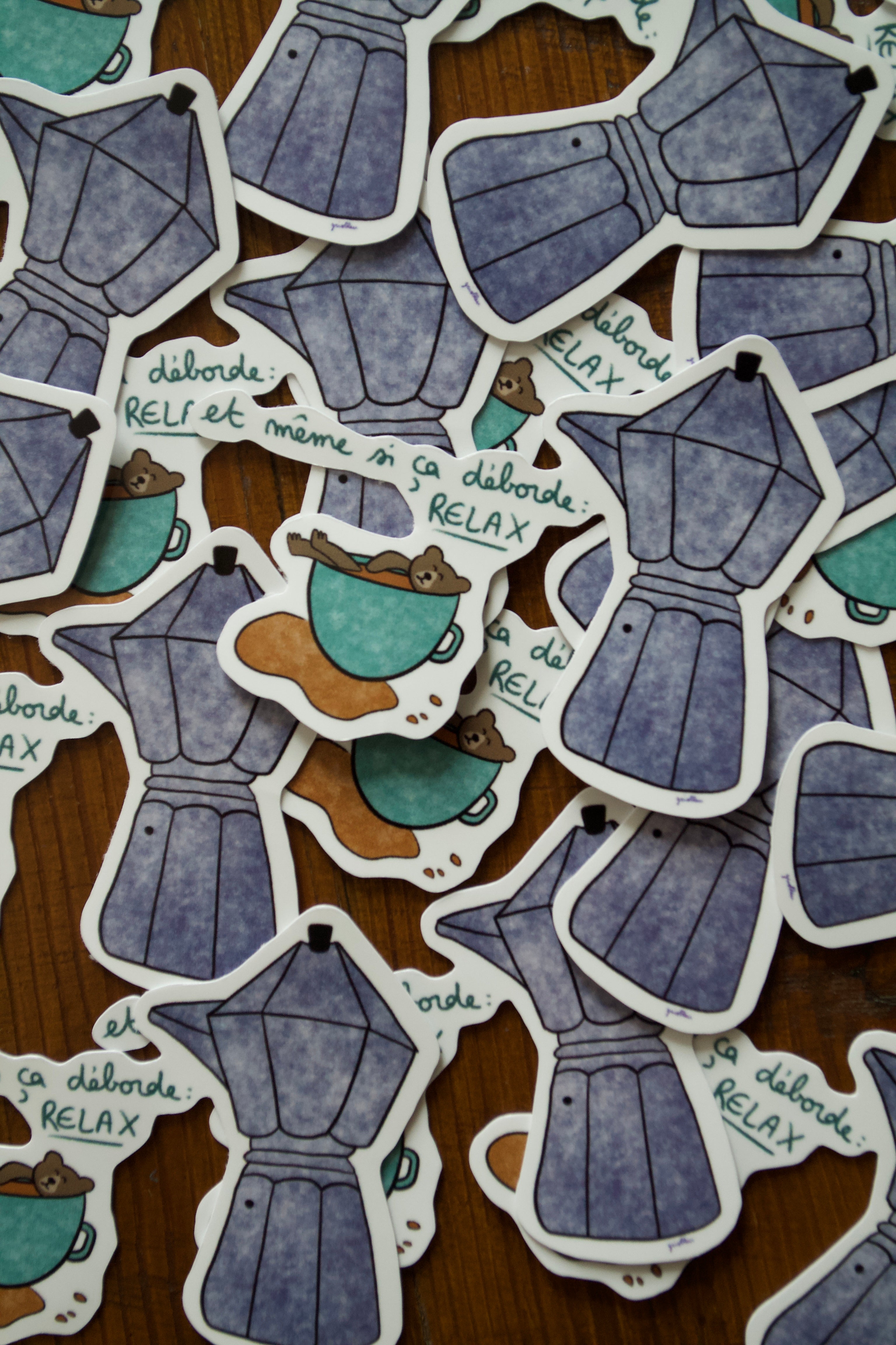 Stickers "et même si ça déborde : RELAX"