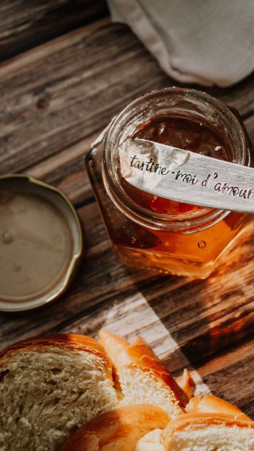 Personnalisation tartineur - sous le sable design - grisbleu