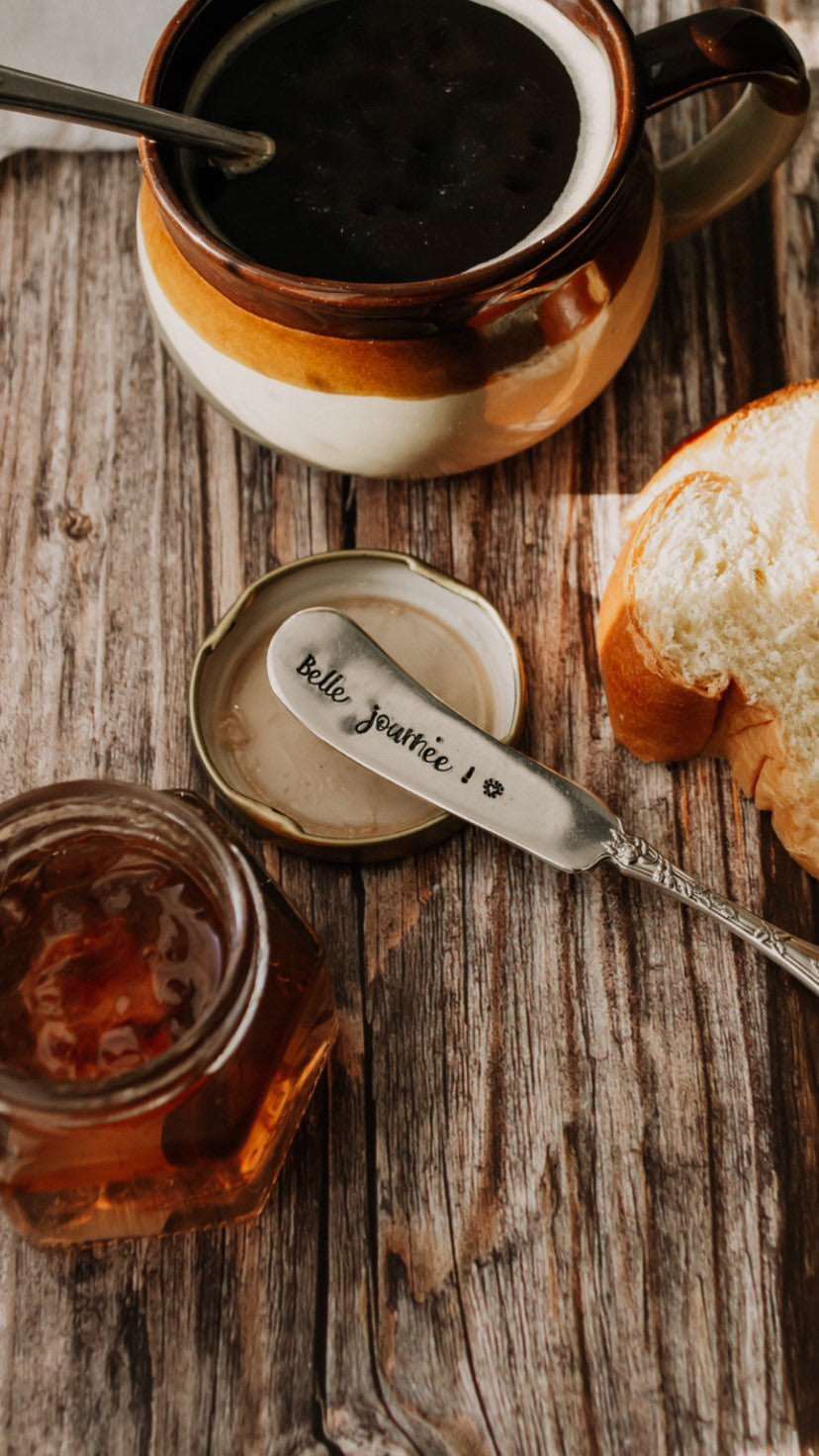 Personnalisation tartineur - sous le sable design - grisbleu