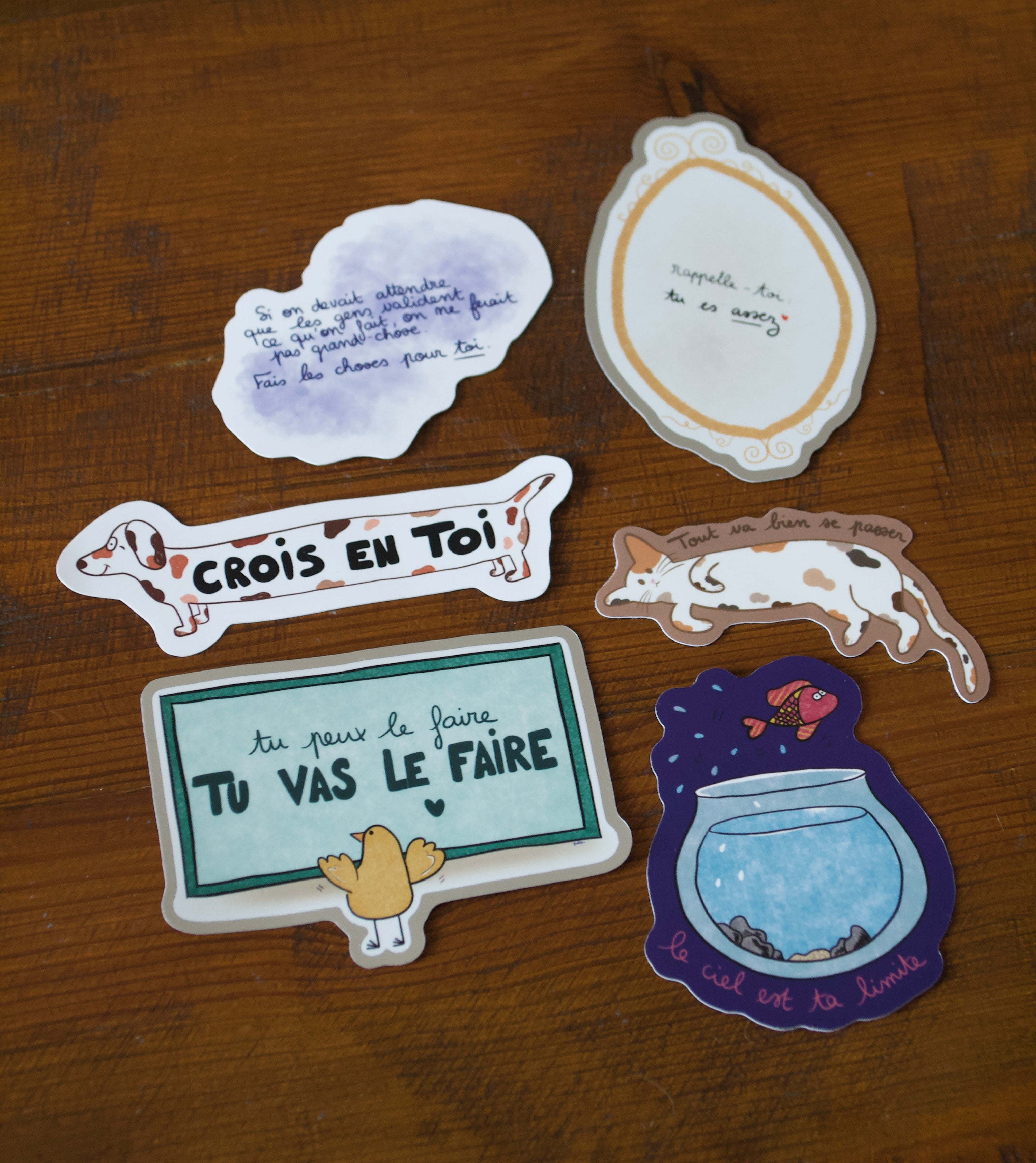 Pack 6 stickers « Confiance en soi » – Grisbleu
