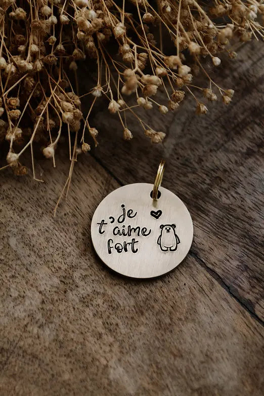 Porte-clé "je t'aime fort"