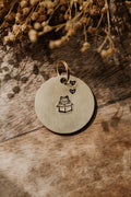 Porte-clé "petit chat" - sous le sable design - grisbleu