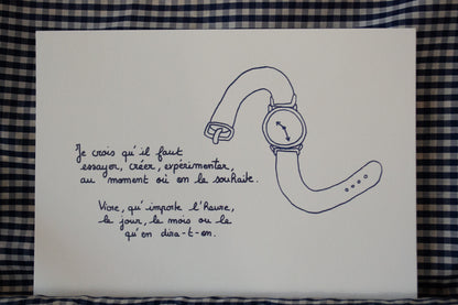 Pack de 7 illustrations poétiques GRISBLEU - sous le sable design - grisbleu