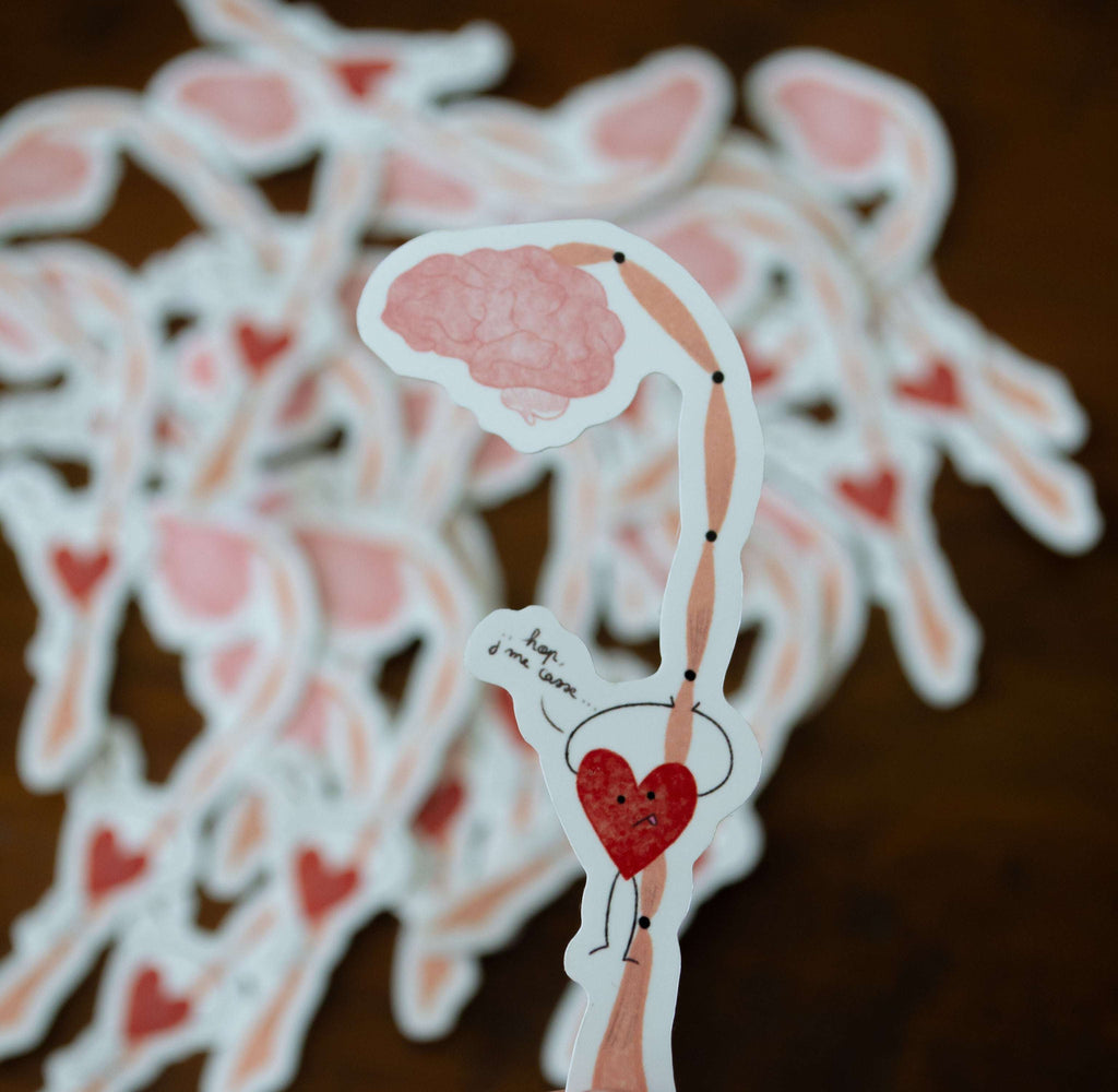 Stickers « allez hop j’me casse » - sous le sable design - grisbleu