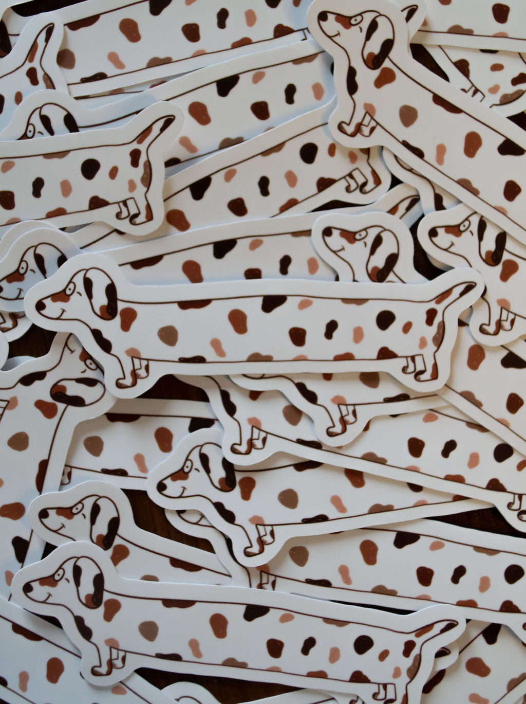 stickers chien saucisse grisbleu 