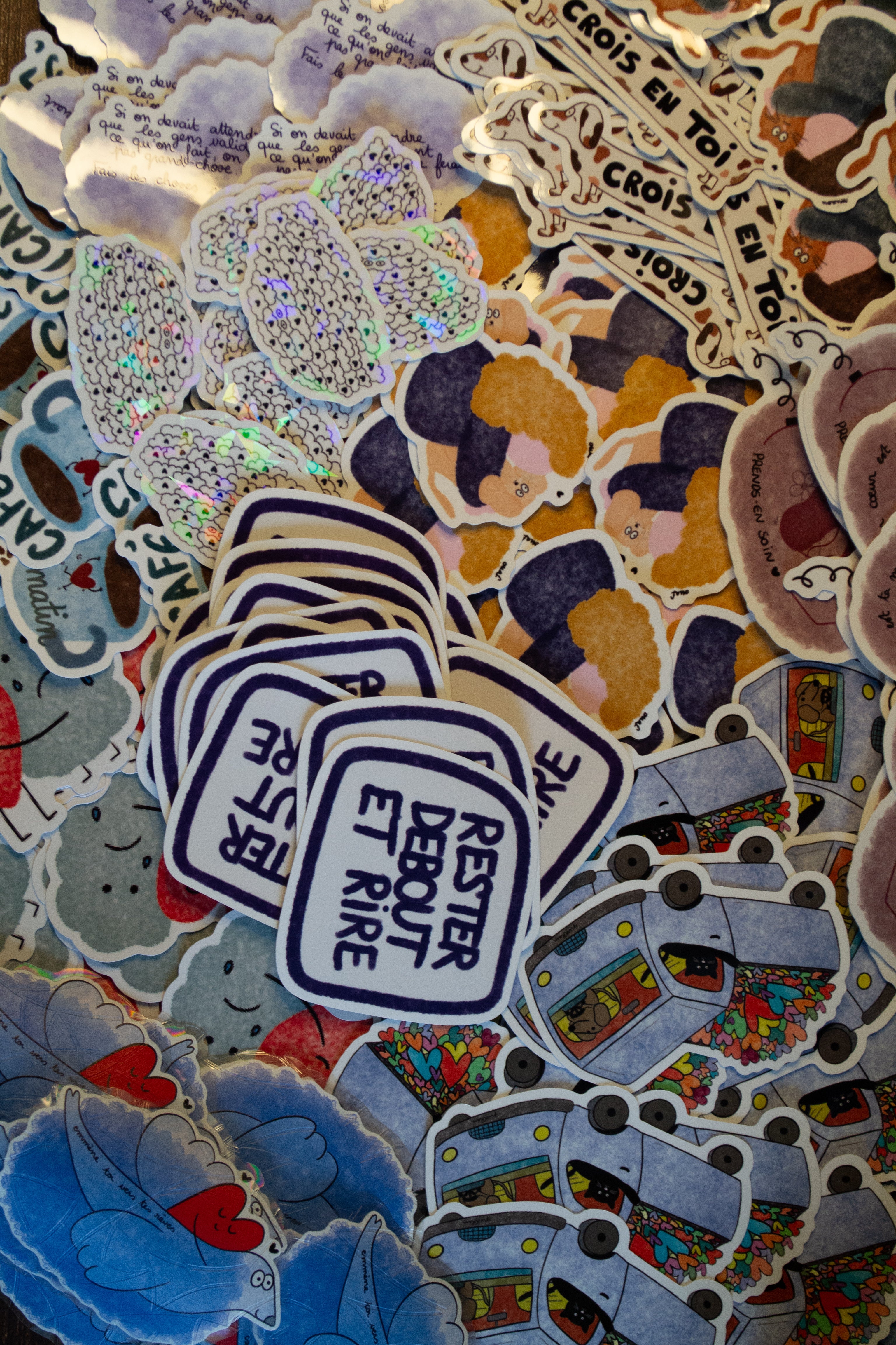 Pleins d'autocollants - stickers - grisbleu 