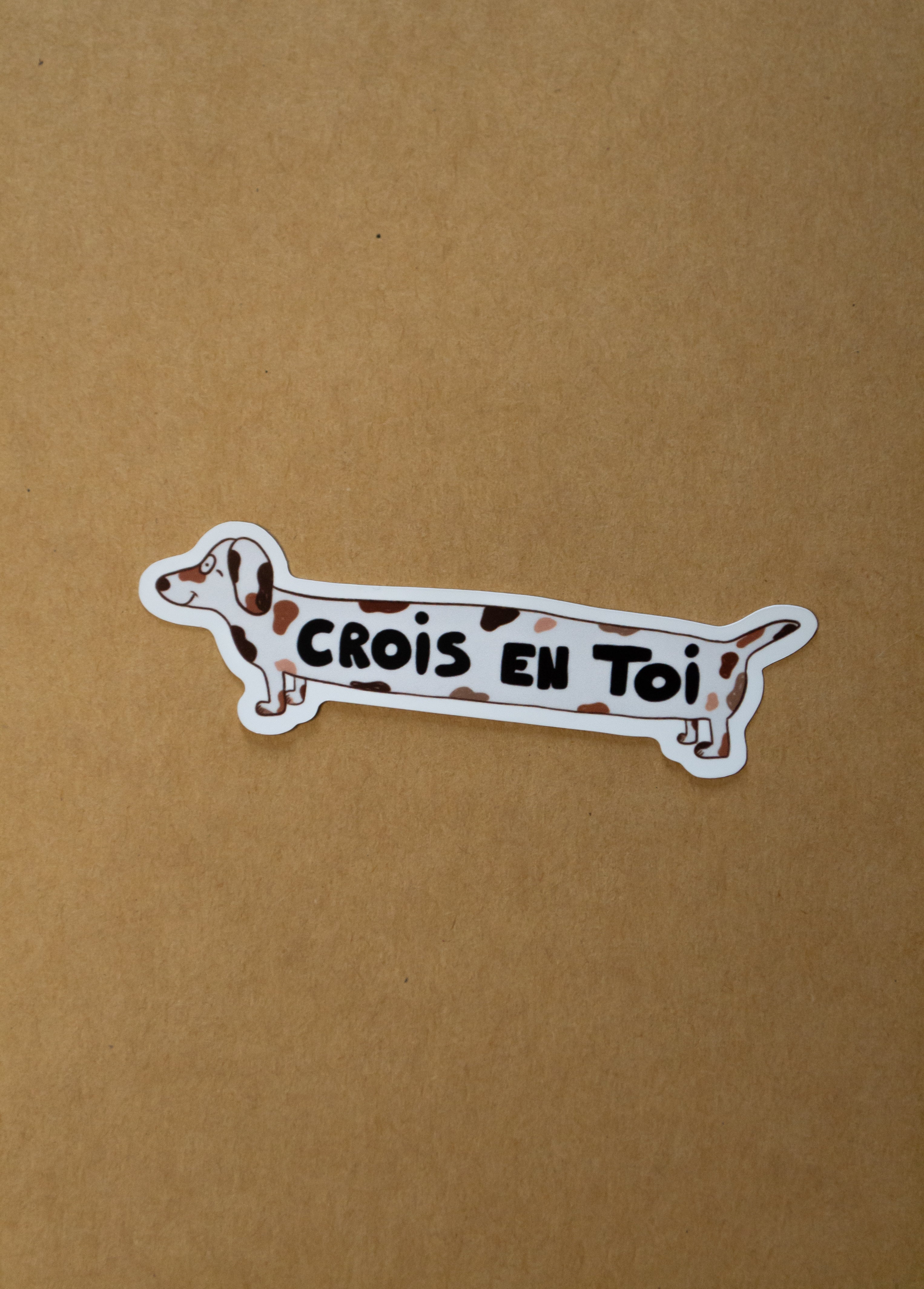 Autocollants toutou avec écrit "crois en toi"