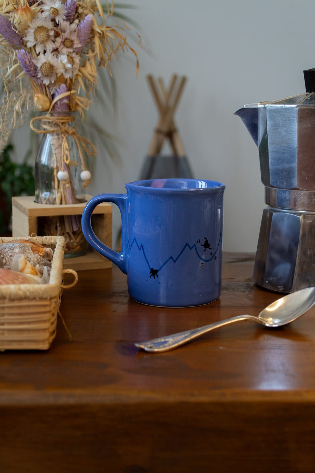 Tasse "évidemment que tu vas y arriver" - sous le sable design - grisbleu