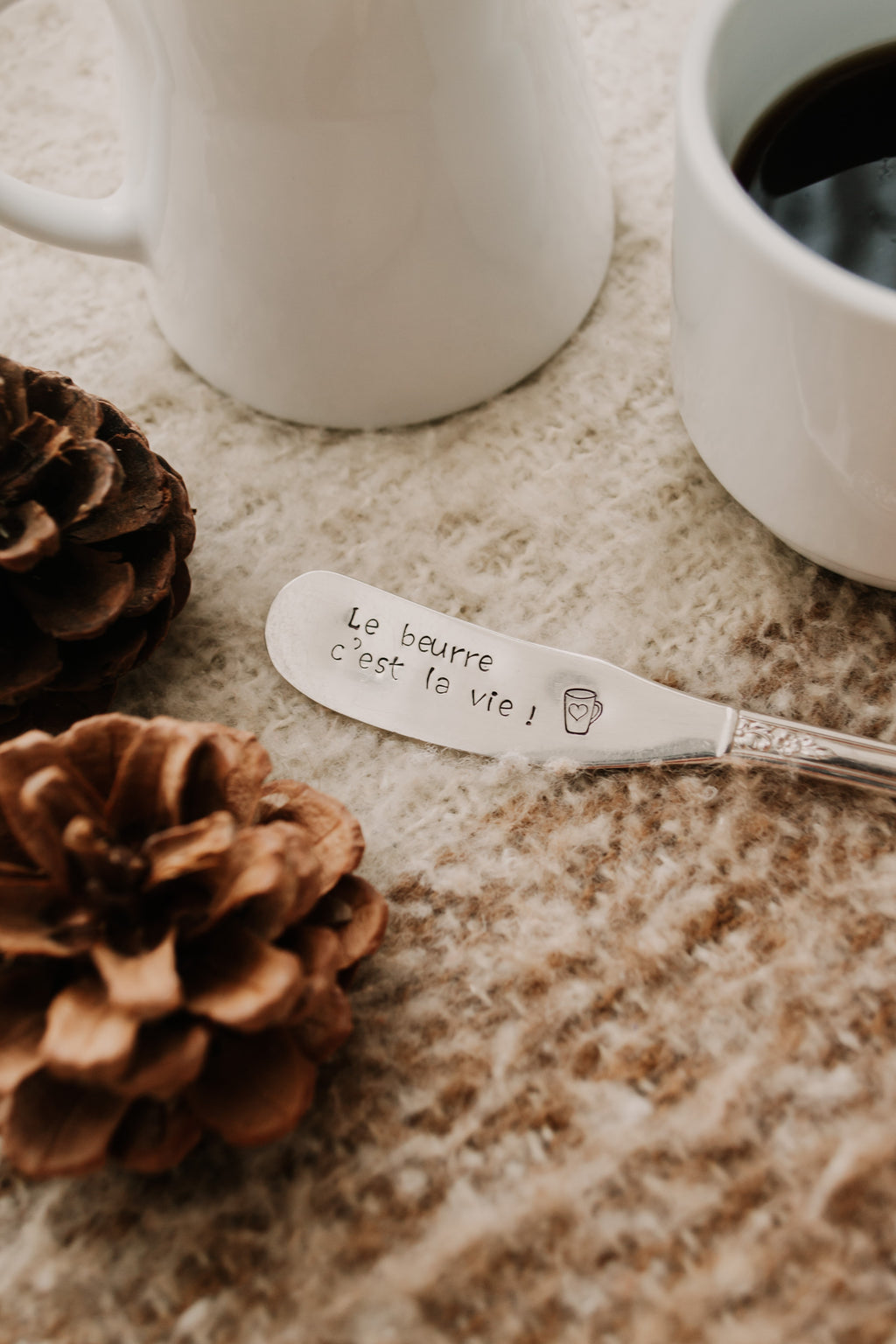 Personnalisation tartineur - sous le sable design - grisbleu